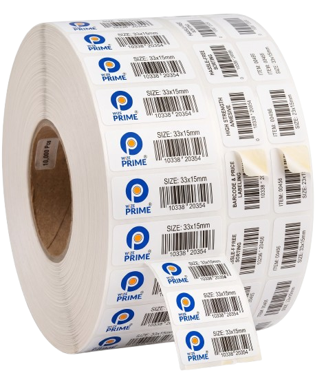 Barcode Label Roll 33mm x 15mm (8000Labels/Roll)